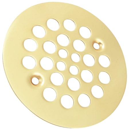 All-Source 4-1/4 In. Polished Brass Shower Drain Strainer 454796